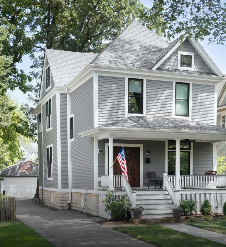 Mid-sized suburban home, ready for purchase